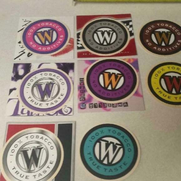 Vintage Lot of 8 Winston Cigarette Decal Stickers 100% Tobacco - Picture 3 of 4
